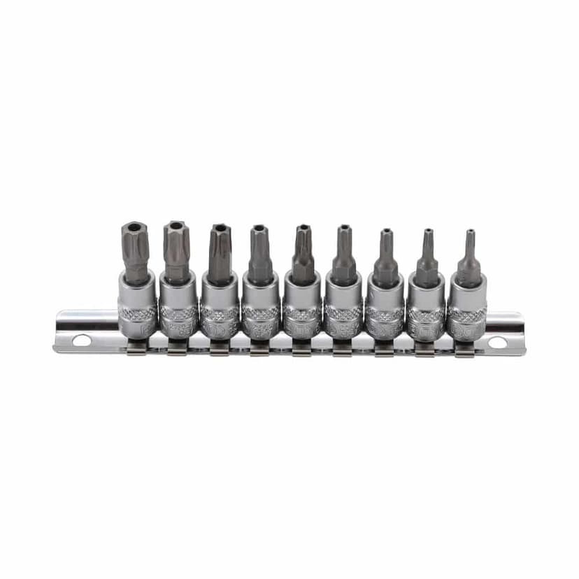 Nasadni TORX 1/4" z varovalko T10-T50 | 9-delni