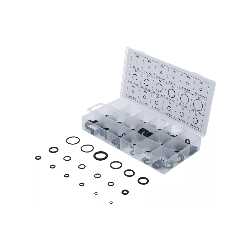 Set tesnilnih obročev gumi Ø3-22mm 225-delni