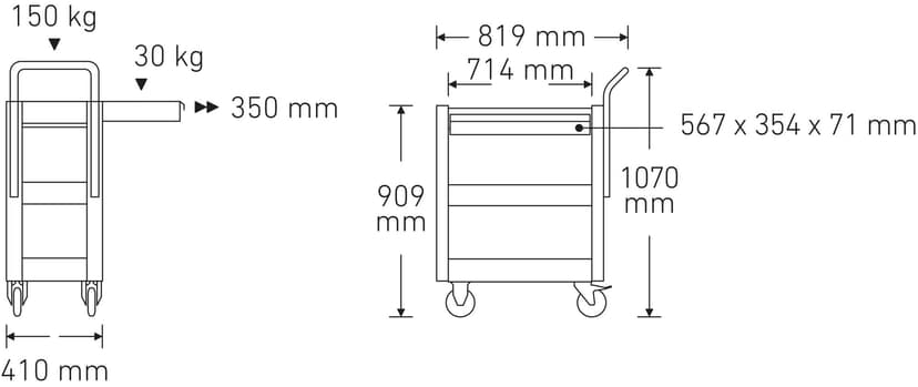 Servisni voziček STAHLWILLE 612 ST