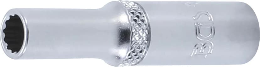 Nasadni ključ, 12-robni, globok, pogon 6.3 mm (1/4"), 6 mm