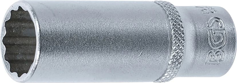 Nasadni ključ, 12-robni, globok, pogon 6.3 mm (1/4"), 13 mm