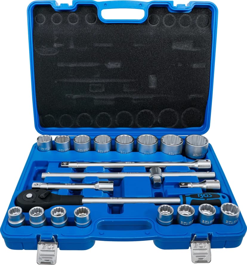 Set nasadnih ključev 12-robni, pogon 20 mm (3/4"), 21-delni