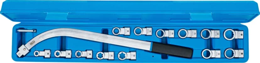 Set ključev za napenjalne jermenice, 12-robni 12 - 19 mm / E-profil E10 - E18, 15-delni