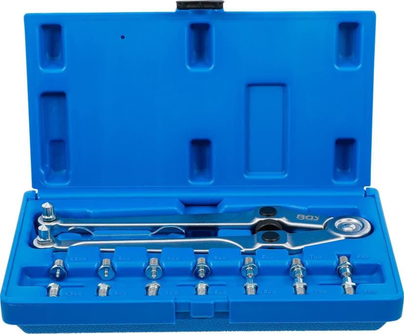 Set čelnih zatičnih ključev, nastavljiva, Ø 2.5 - 9 mm