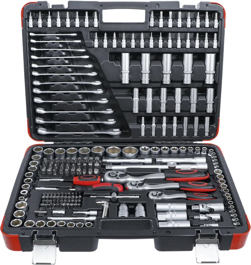 Set nasadnih ključev, pogon 6.3 mm (1/4") / 10 mm (3/8") / 12.5 mm (1/2"), 216-delni