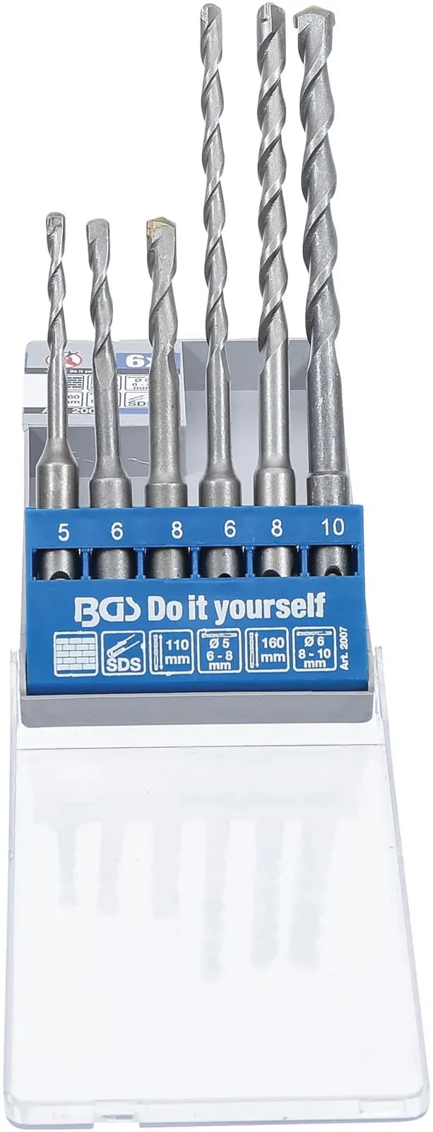 Set udarnih svedrov, steblo SDS, s karbidnimi konicami, 5 - 10 mm, 6-delni