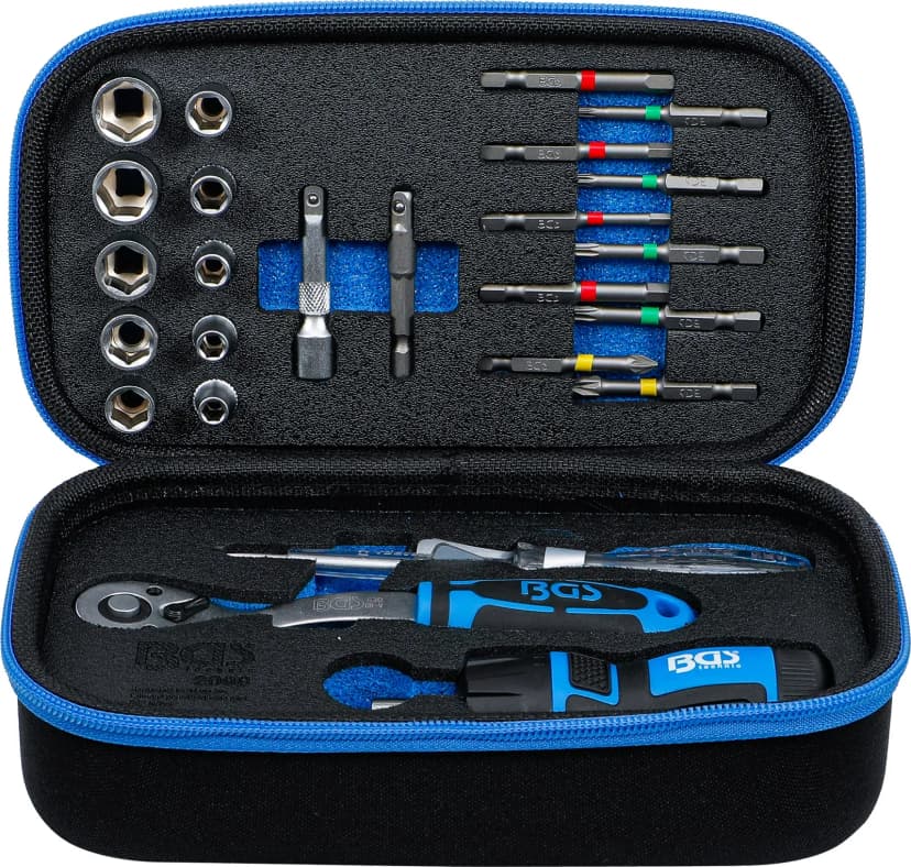 Set nasadnih ključev, pogon 6.3 mm (1/4"), 26-delni