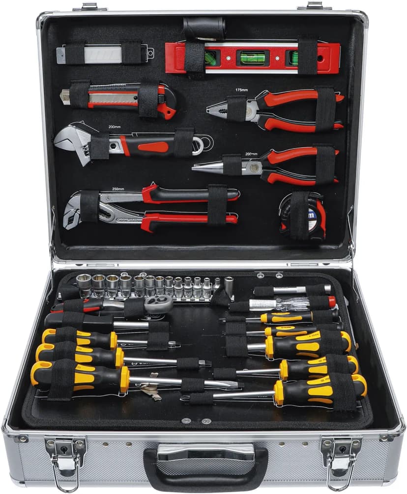 Set orodja v aluminijastem kovčku, 129-delni
