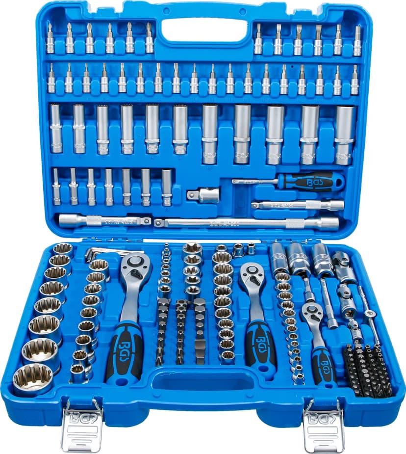 Set nasadnih ključev Gear Lock, pogon 6.3 mm (1/4") / 10 mm (3/8") / 12.5 mm (1/2"), 192-delni