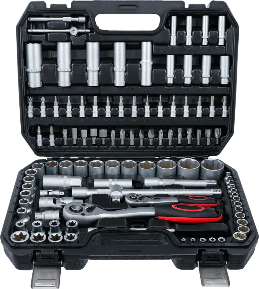 Set nasadnih ključev, pogon 6.3 mm (1/4") / 12.5 mm (1/2"), 108-delni