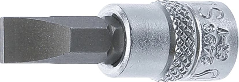 Nasadni ključ z bitom, pogon 6.3 mm (1/4"), ploski SL 7 mm