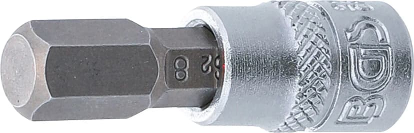 Nasadni ključ z bitom, pogon 6.3 mm (1/4"), notranji šestrob 8 mm