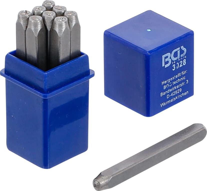Set številčnih izbijačev, 2.5 mm