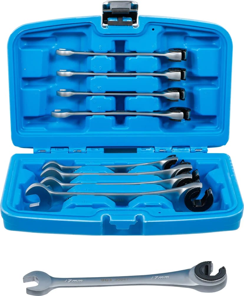 Set račnastih kombiniranih ključev, odprt, 8 - 17 mm, 9-delni