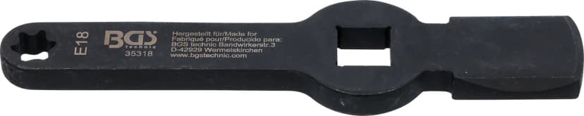 Udarni obročni ključ, E-profil (za Torx), z 2 udarnima ploskvama, E18