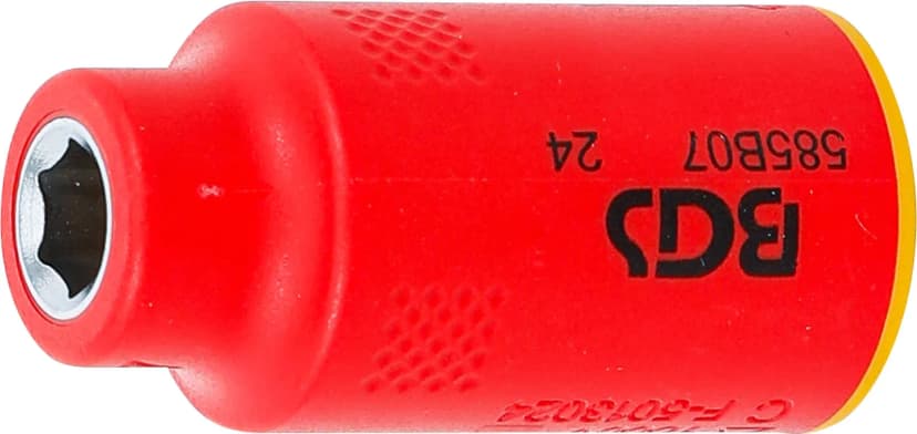 VDE nasadni ključ, šestrobi, pogon 10 mm (3/8"), 7 mm