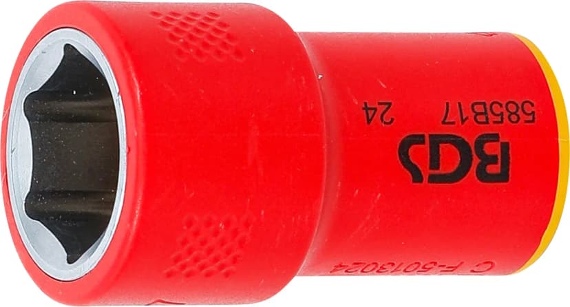 VDE nasadni ključ, šestrobi, pogon 10 mm (3/8"), 17 mm