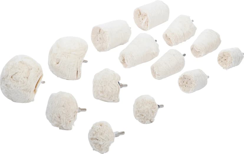 Set polirnih glav, pogon 6.3 mm (1/4"), 14-delni