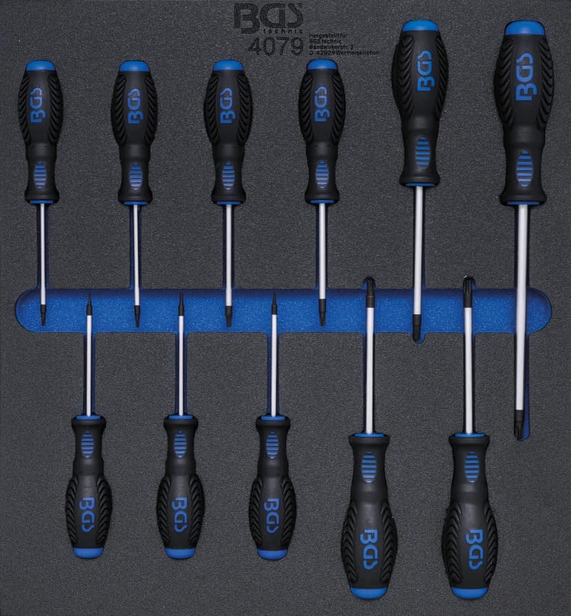 Modul za predal 2/3: Set izvijačev, T-profil (za Torx) T6 - T40, 11-delni