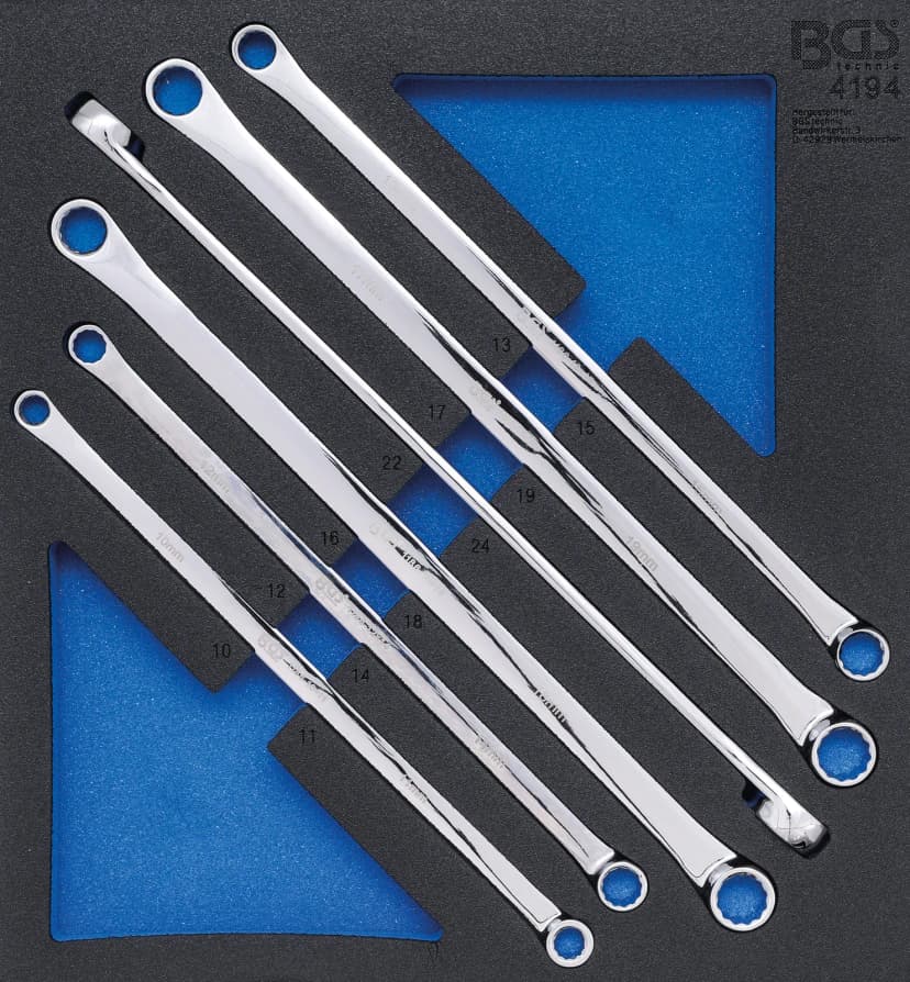Modul za predal 2/3: Set dvojnih obročnih ključev, 10 x 11 - 22 x 24 mm, 6-delni