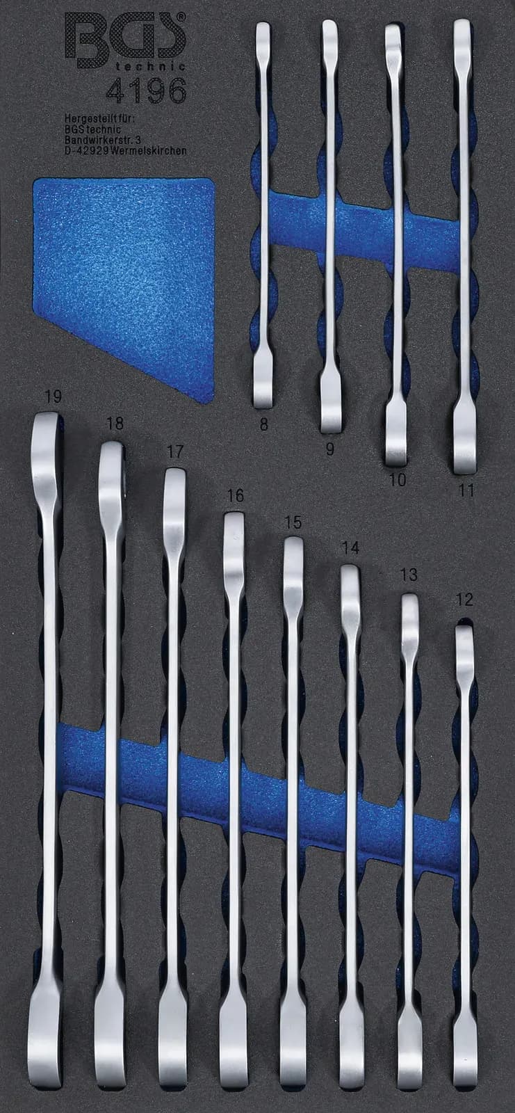 Modul za predal 1/3: set kombiniranih ključev z ragljo, 8 - 19 mm, 12-delni