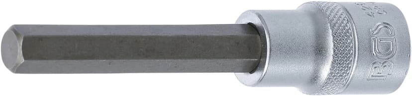 Nasadni ključ z bitom, dolžina 100 mm, pogon 12.5 mm (1/2"), notranji šestrob 10 mm