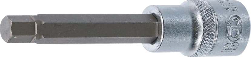 Nasadni ključ z bitom, dolžina 100 mm, pogon 12.5 mm (1/2"), notranji šestrob 9 mm