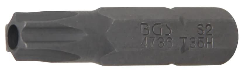 Bit, dolžina 25 mm, pogon 6.3 mm (1/4"), T-profil z zaščito proti odpiranju (za Torx) T35