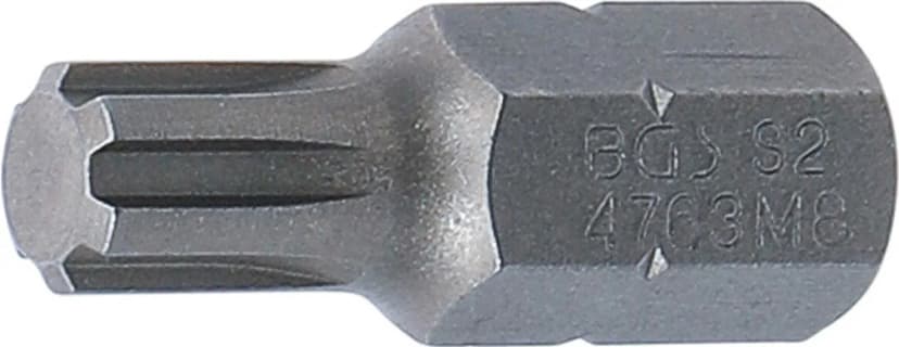 Bit, dolžina 30 mm, pogon 10 mm (3/8"), zobati profil (za RIBE) M8