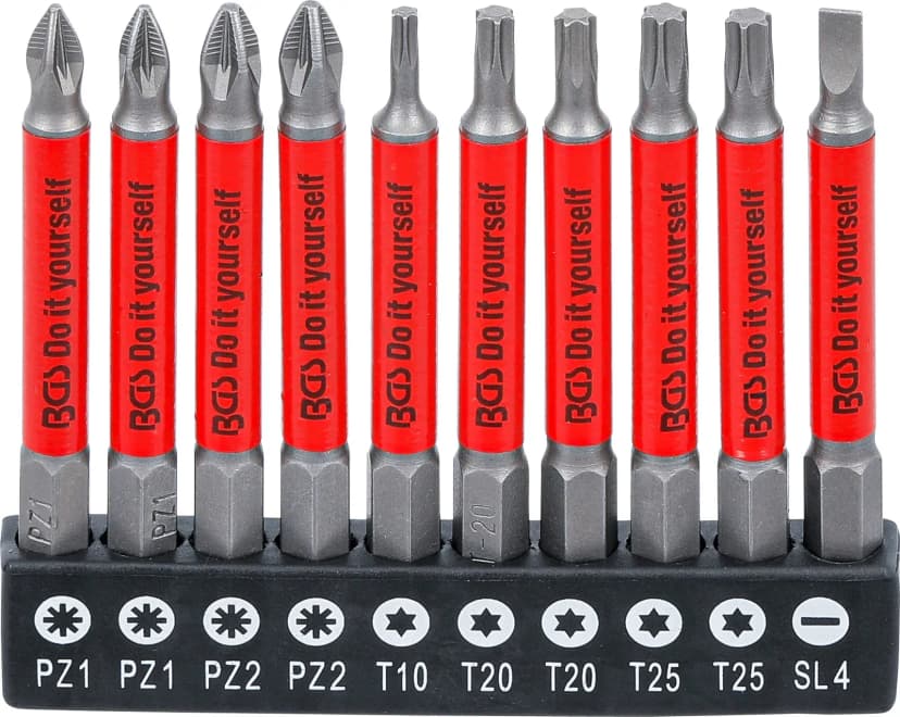 Set protizdrsnih bitov, magneten, 70 mm, 10-delni