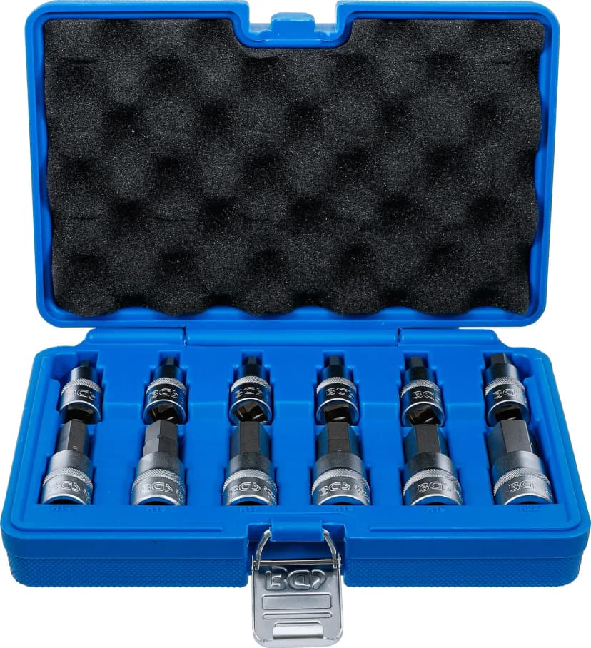 Set nasadnih ključev z biti, pogon 12.5 mm (1/2"), notranji šestrob 5 - 22 mm, 12-delni
