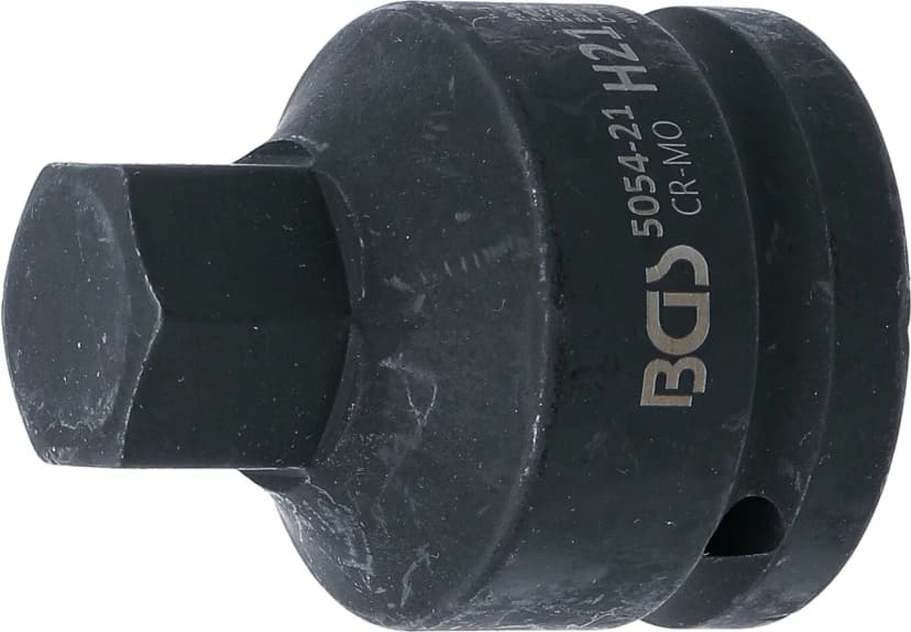 Udarni nasadni ključ z bitom, dolžina 55 mm, pogon 20 mm (3/4"), notranji šestrob 21 mm