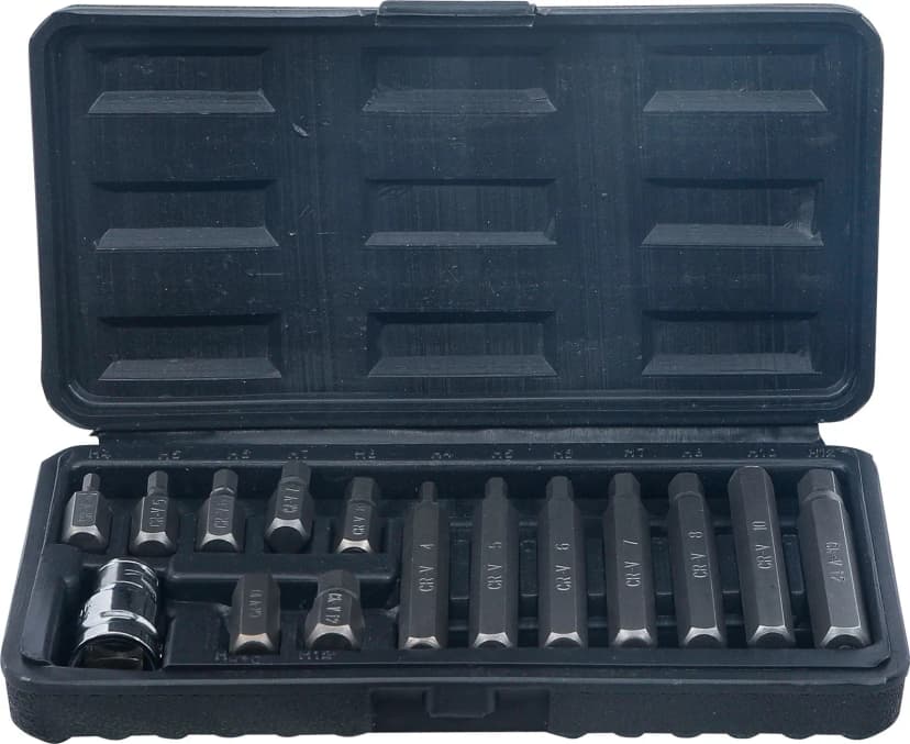 Set bitov, pogon 10 mm (3/8"), notranji šestrob, 15-delni