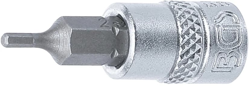 Nasadni ključ z bitom, pogon 6.3 mm (1/4"), notranji šestrob 2 mm