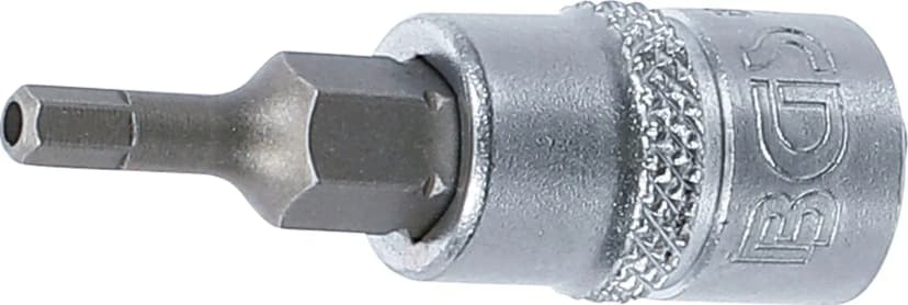 Nasadni ključ z bitom, pogon 6.3 mm (1/4"), notranji šestrob z izvrtino 3 mm