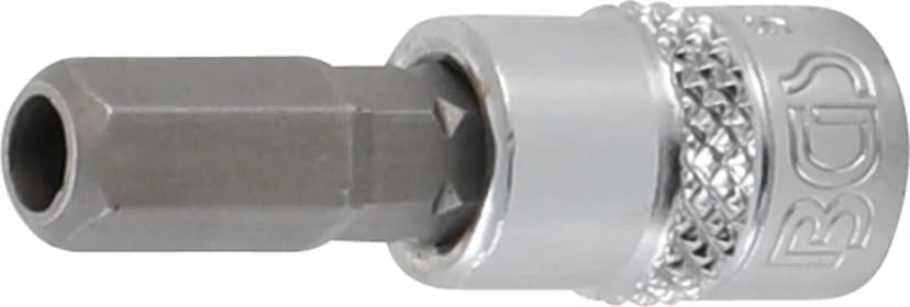 Nasadni ključ z bitom, pogon 6.3 mm (1/4"), notranji šestrob z izvrtino 7 mm