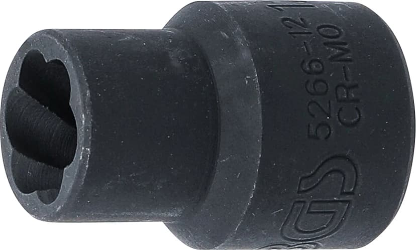 Spiralni nasadni ključ (spiralni profil) / izvlekač vijakov, pogon 12.5 mm (1/2"), 12 mm