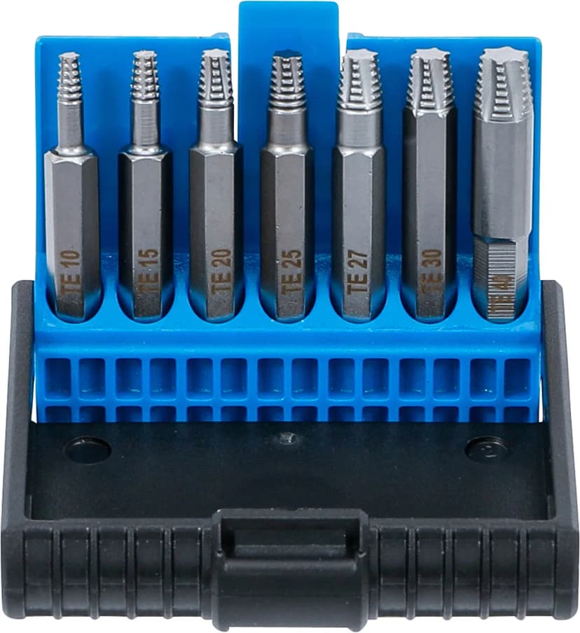 Set izvlekačev vijakov, za poškodovan T-profil (za Torx) T10 - T40, 7-delni