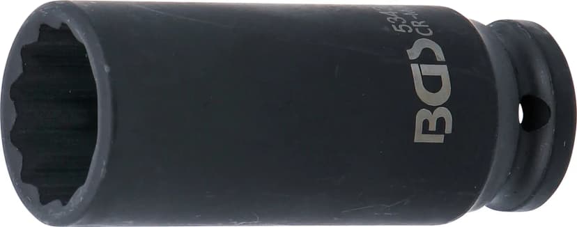 Udarni nasadni ključ, 12-robni, globok, pogon 12.5 mm (1/2"), 24 mm