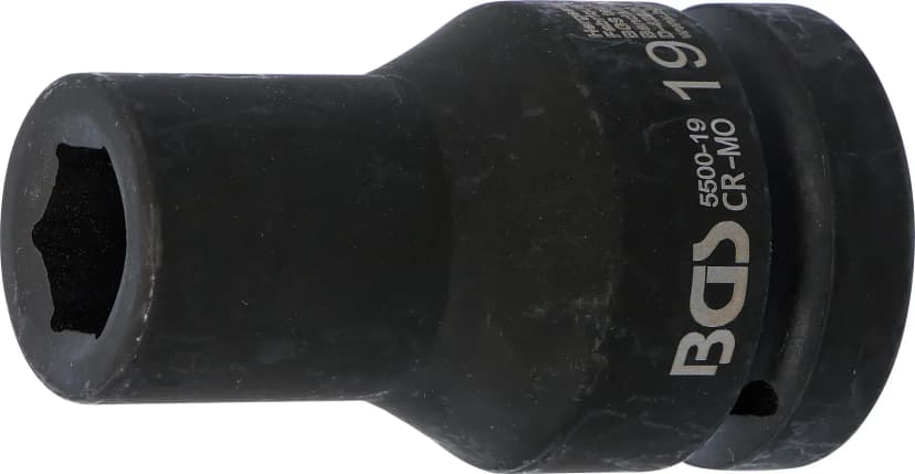 Udarni nasadni ključ, šestrobi, globok, pogon 25 mm (1"), 19 mm