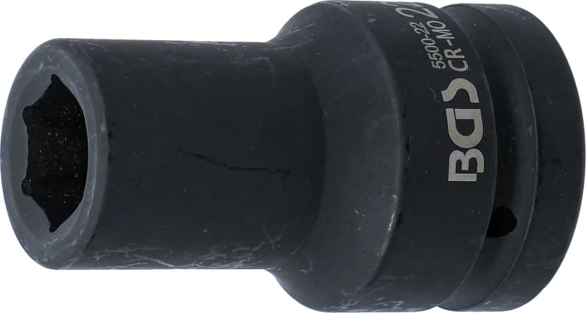 Udarni nasadni ključ, šestrobi, globok, pogon 25 mm (1"), 22 mm