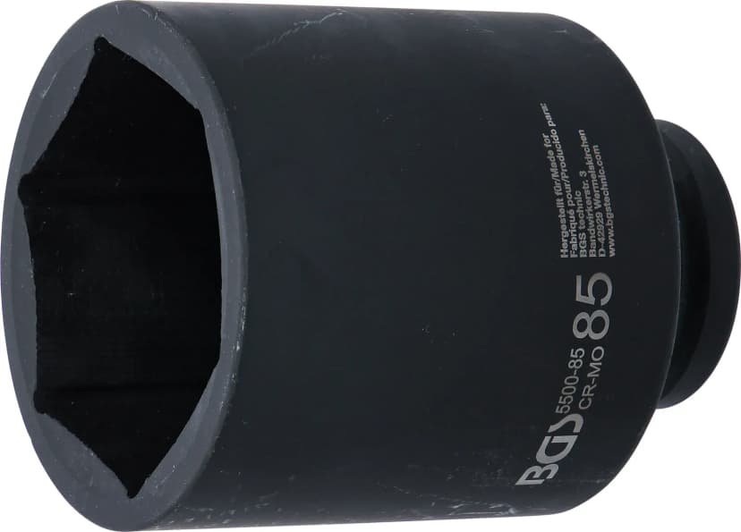 Udarni nasadni ključ, šestrobi, globok, pogon 25 mm (1"), 85 mm