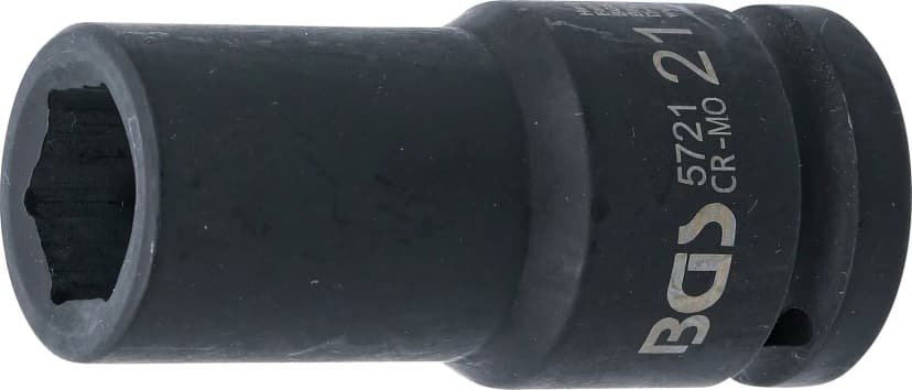 Udarni nasadni ključ, šestrobi, globok, pogon 20 mm (3/4"), 21 mm