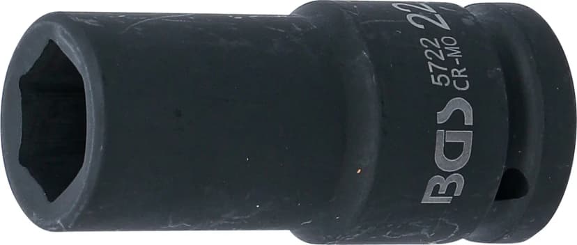 Udarni nasadni ključ, šestrobi, globok, pogon 20 mm (3/4"), 22 mm