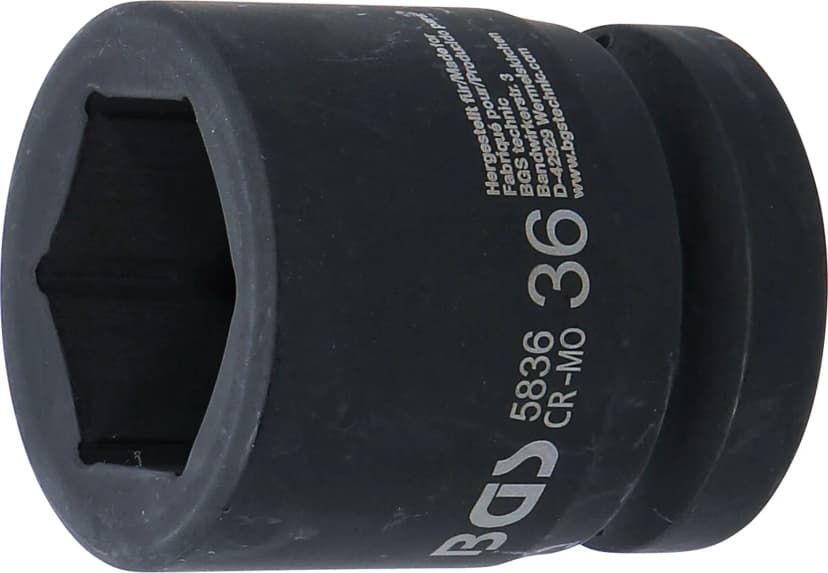 Udarni nasadni ključ, šestrobi, pogon 25 mm (1"), 36 mm