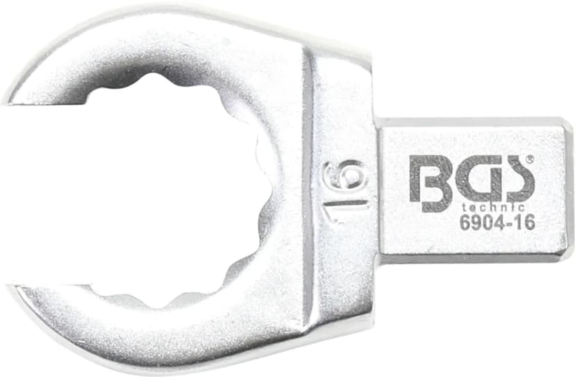 Nasadni obročni ključ, odprti tip, 16 mm, štirirob 9 x 12 mm
