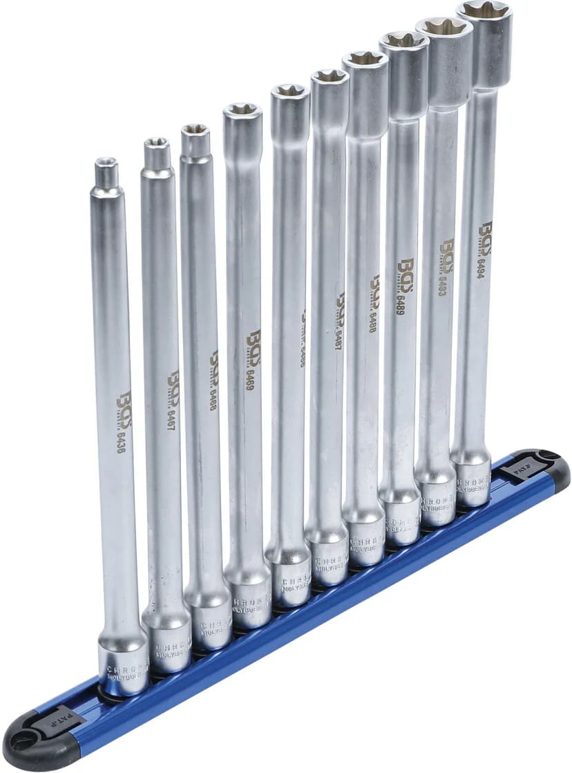 Set nasadnih ključev, E-profil, XXL, pogon 10 mm (3/8"), E6 - E20, 10-delni