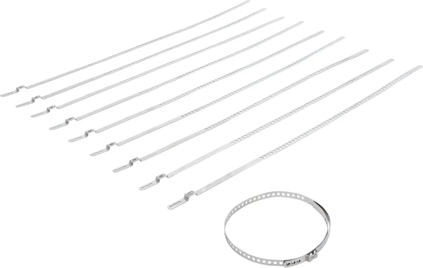 Set objemk za manšeto osi, nerjavno jeklo, 7 mm, 50 - 120 mm, 10-delni