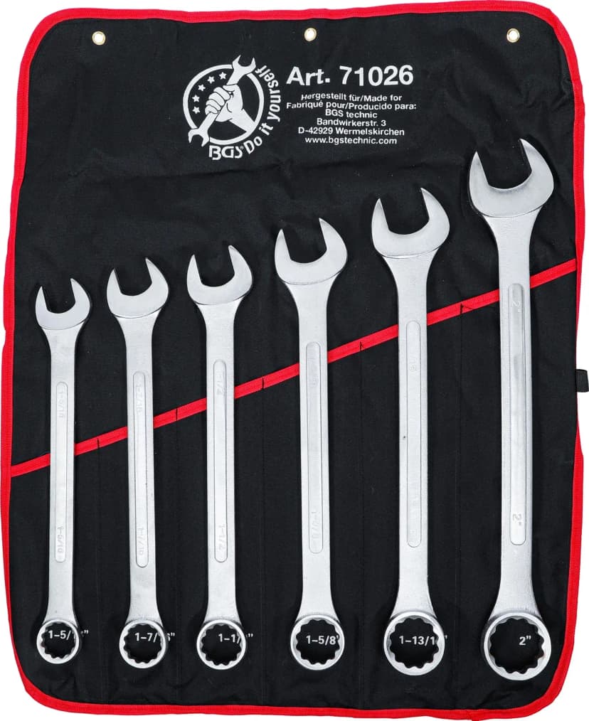 Set kombiniranih ključev, XXL, palčne velikosti, 1.5/16" - 2", 6-delni