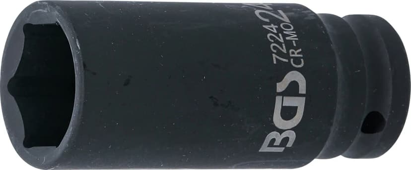 Udarni nasadni ključ, šestrobi, globok, pogon 12.5 mm (1/2"), 24 mm
